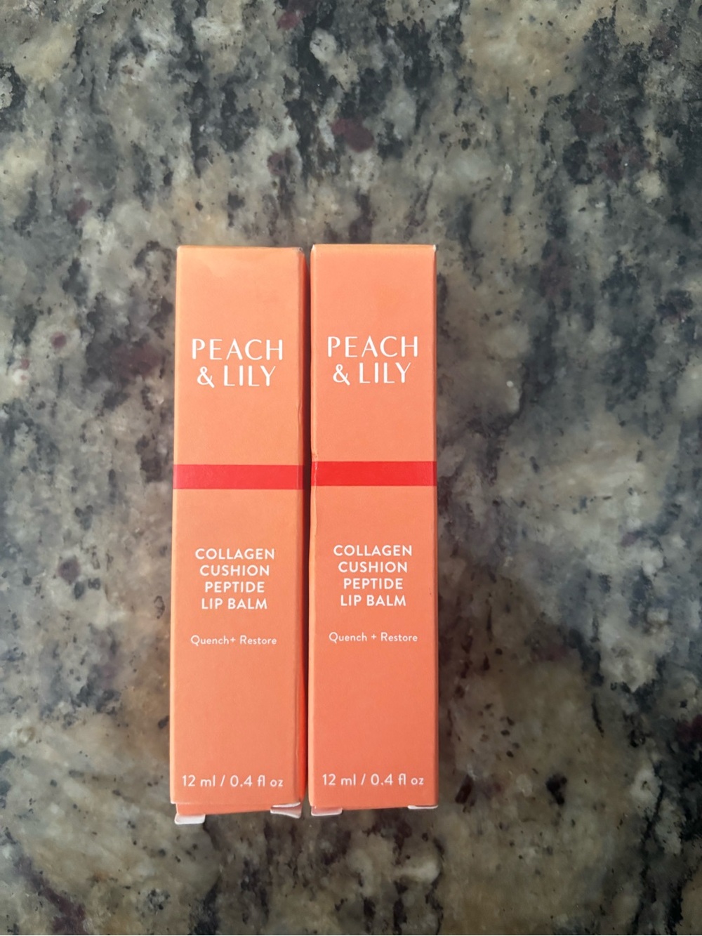 Collagen Cushion Peptide Lip Balm — Peach Shade and cherry crush